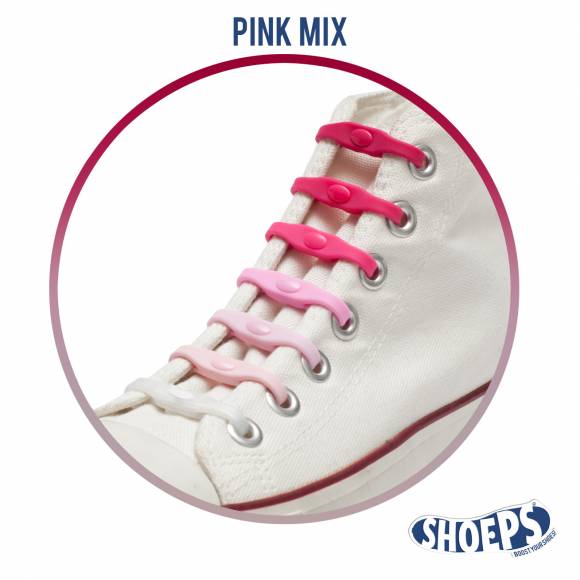 Shoeps sznurówki do butów mix pink